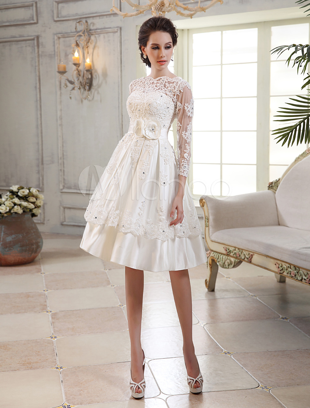 свадебное платье с рукавом1234
